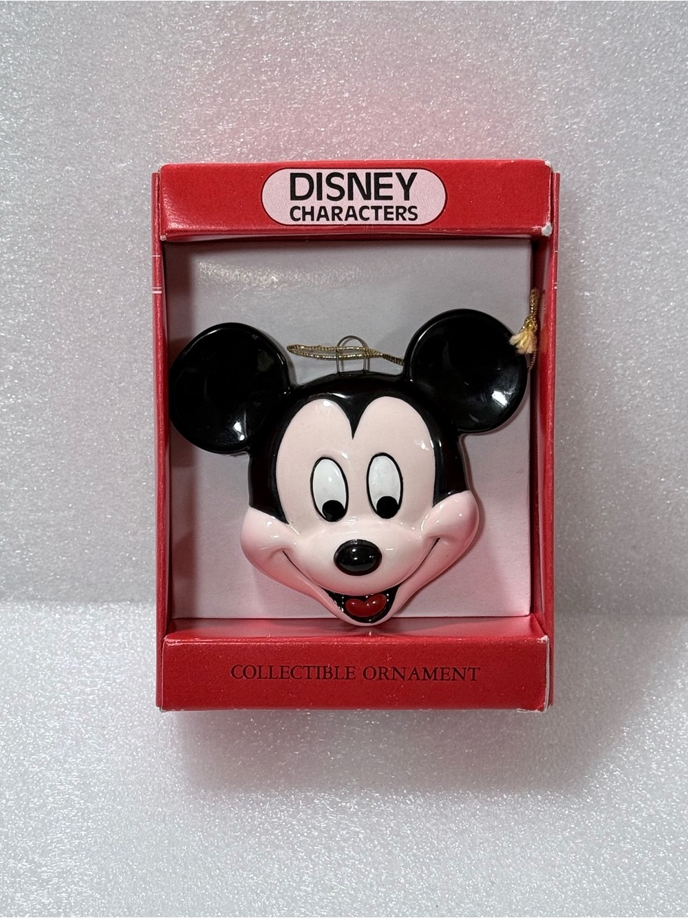 Vintage Disney Character Mickey Mouse Ceramic Ornament Collectible